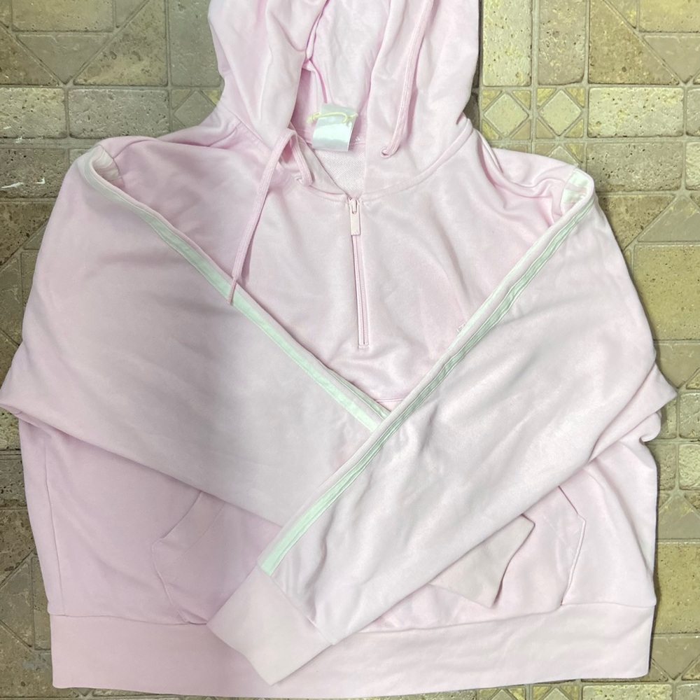 Adidas Soft Pink Zip-Up Hoodie - Picture 6 of 6
